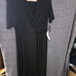 Elegant Black Wrap Dress